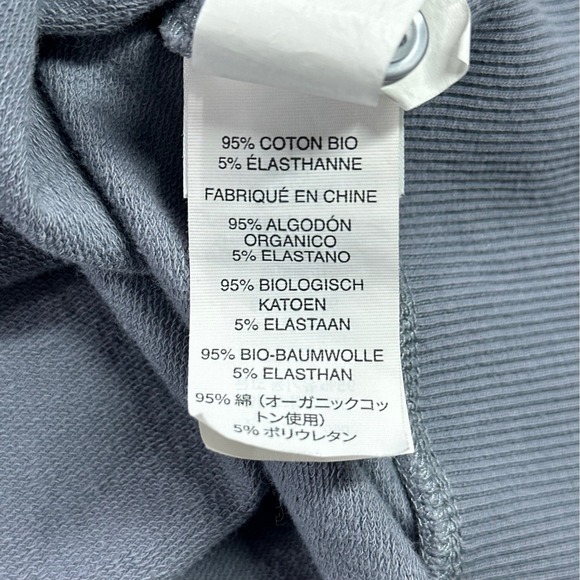 Vuori Laguna Henley Sweatshirt Womens Large Blue Gray Organic Cotton Relaxed Fit - Picture 12 of 12